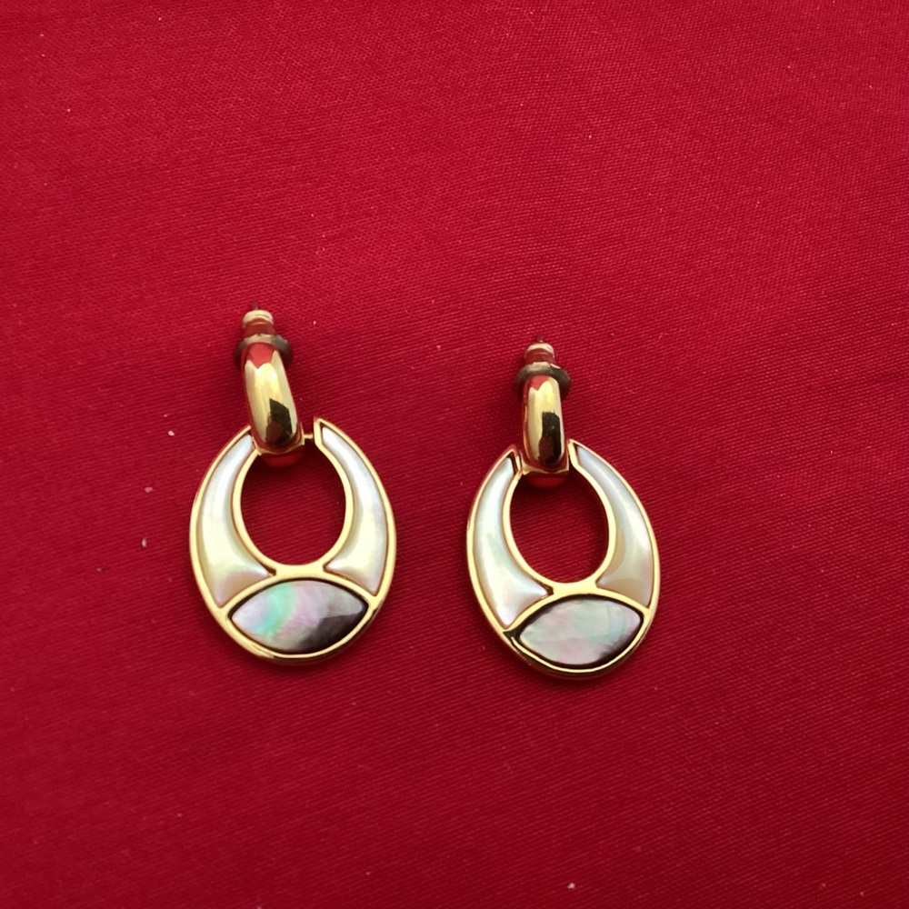 Gold tone stud earrings signed Butler